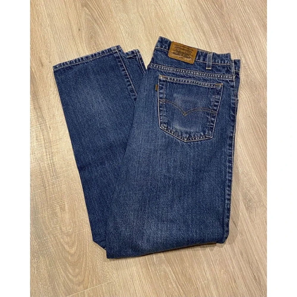 Levi's 540 Signature Relaxed Fit Jeans Mens True 34x29 Vintage Denim Gold Tab